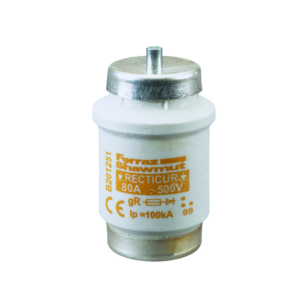 B201251 - RECTICUR DIV fuse-link gR 80A 500V